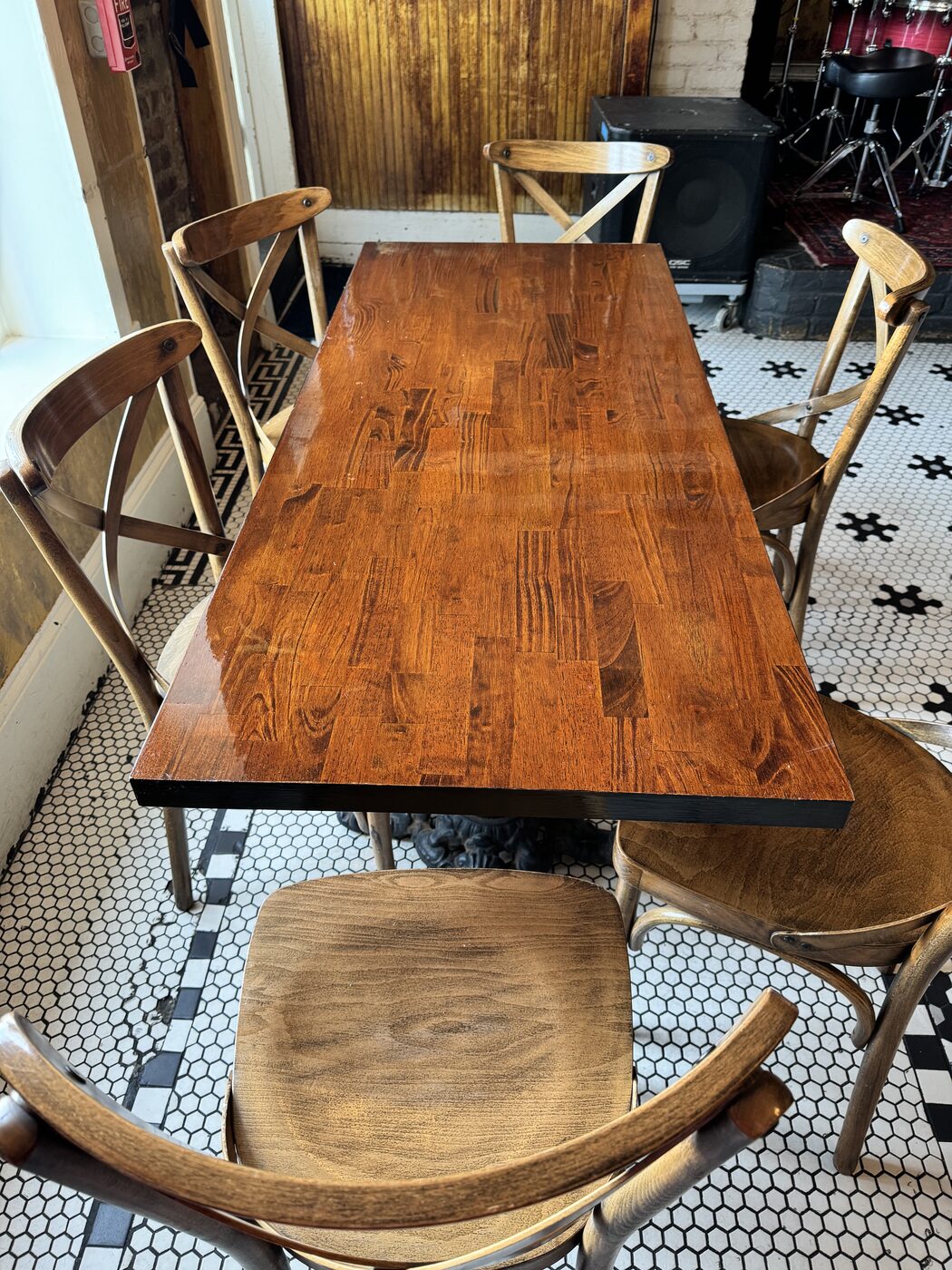Custom solid-wood dining table